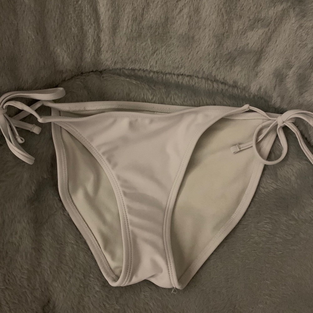 White string tie bikini bottoms
